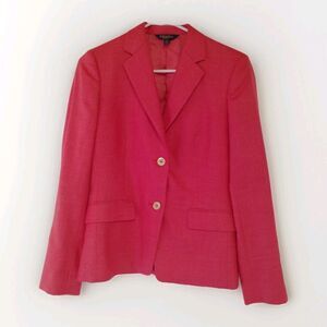 Brooks Brothers Stellita Pink wool silk linen cuprio blazer 4